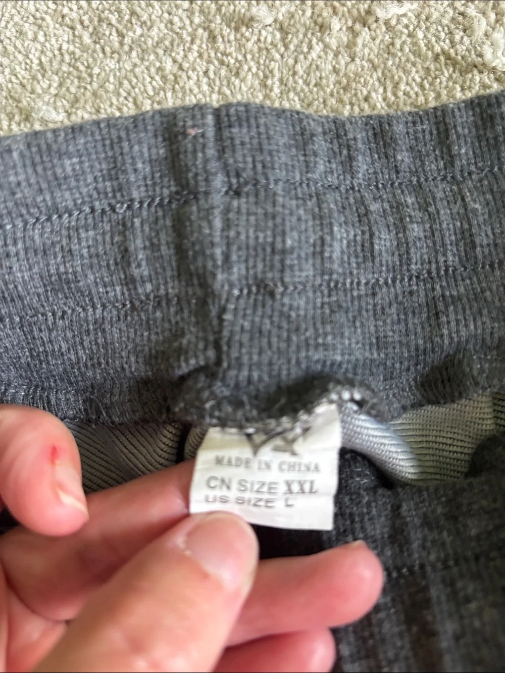 Men's Grey Athletic Drawstring Shorts